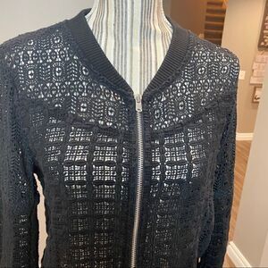 Club Monaco Black Eyelet Jacket